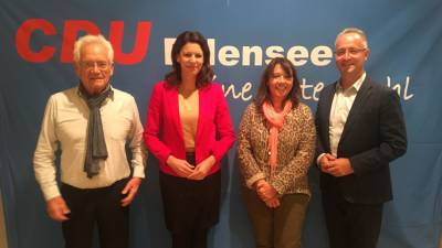 Mitgliederhauptversammlung am 05.11.2021 (von links: Aloys Lenz, Dr. Katja Leiker, Birgit Behr, Heiko Kasseckert)