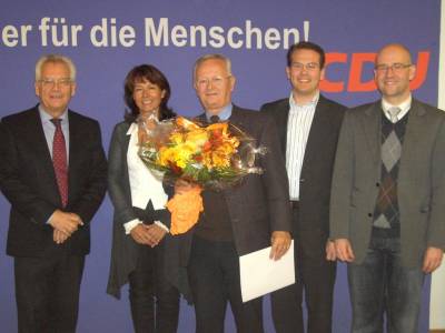 Mitgliederhauptversammlung 2009 (von links: Aloys Lenz, Birgit Behr, Werner Cwielong, Tom Zeller, Dr. Peter Tauber)