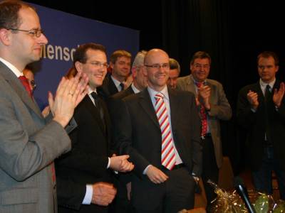 Bundestagskandidat 2009 (Dr. Peter Tauber, 3. von links im Vordergrund)