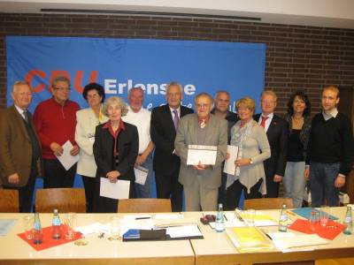 Mitgliederhauptversammlung am 28.10.2011: Ehrung langjhriger Mitglieder