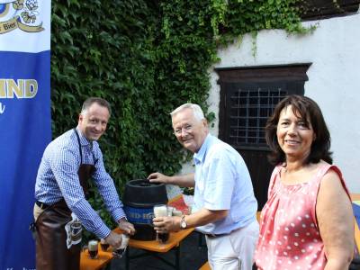 Schwarzbierfest am 10. und 11.08.2013 (von links: Heiko Kasseckert, Werner Cwielong, Birgit Behr)