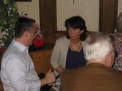 Politischer Aschermittwoch mit Heringsessen am 05.03.2014 (von links: Heiko Kasseckert, Birgit Behr, Werner Cwielong)