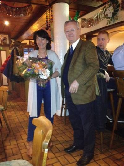 Politischer Aschermittwoch mit Heringsessen am 05.03.2014 (von links: Birgit Behr, Werner Cwielong)