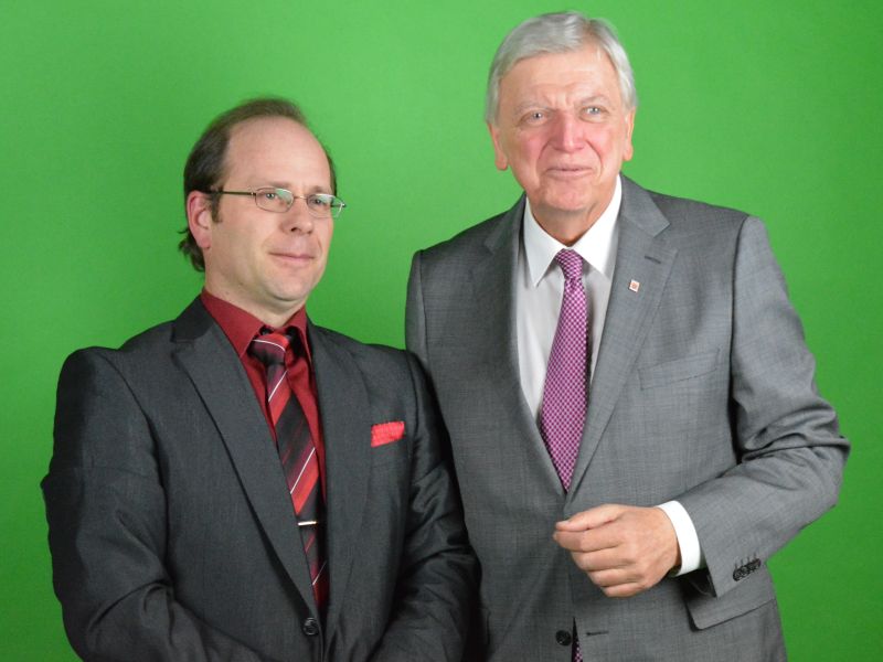 Brgermeisterkandidat Michael Brner und Ministerprsident Volker Bouffier